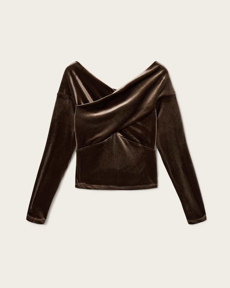 DELTA VELVET WRAP TOP 1