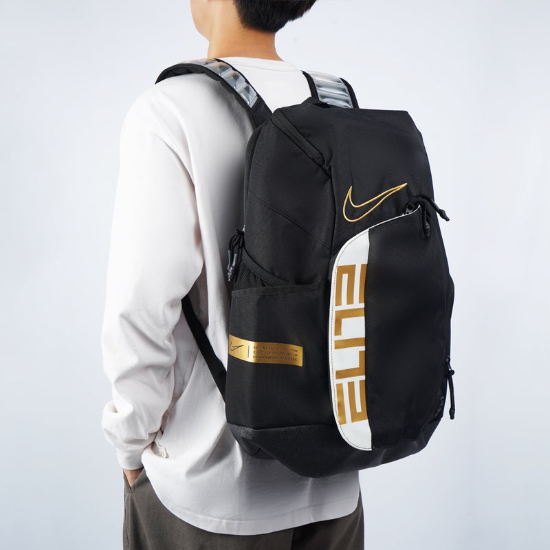 Nike Elite Pro Basketball Backpack 'Black White Metallic Gold' BA6164-013 - 8