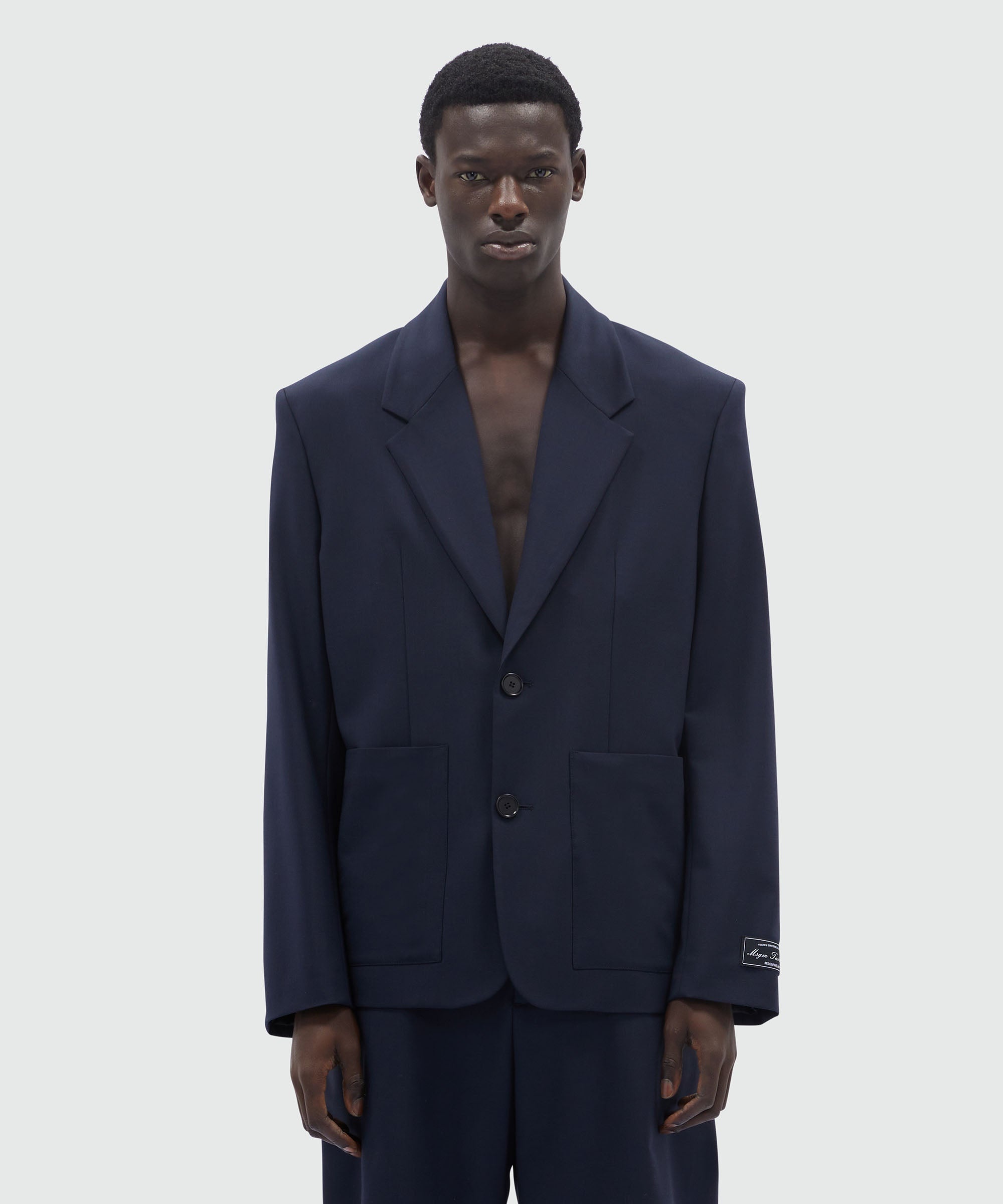 Tailored blazer in blue fresh wool MSGM Tailoring - 2