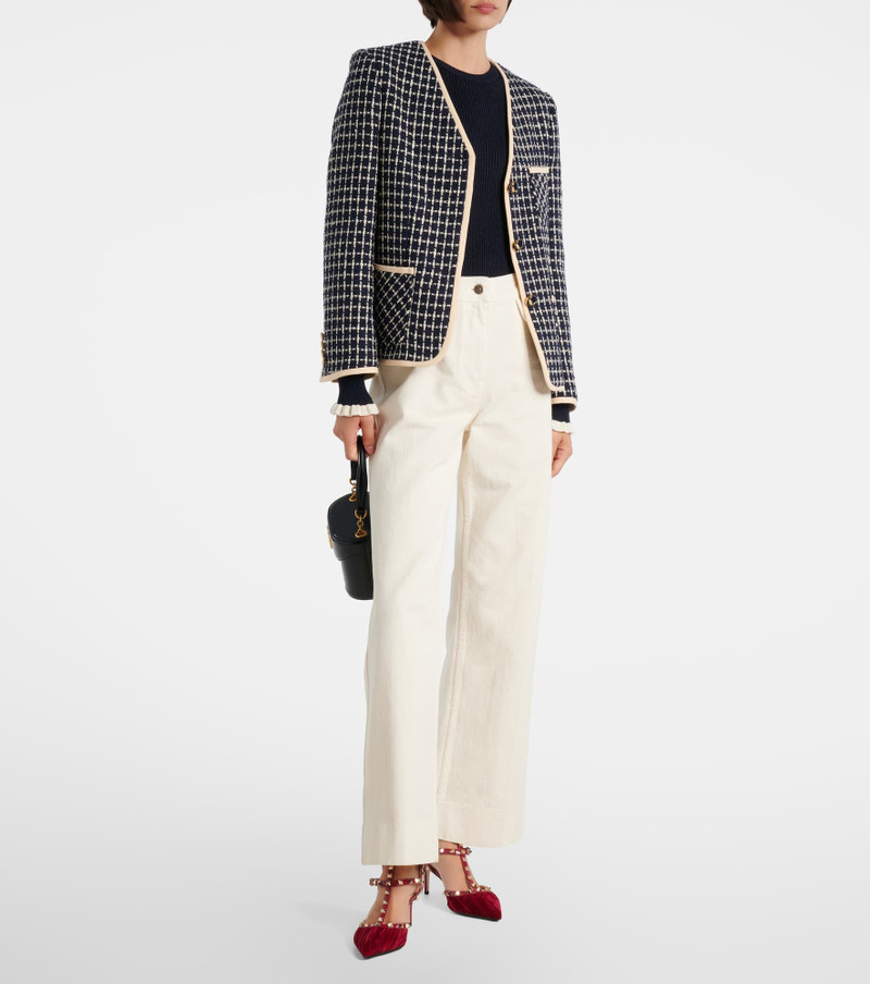 Valentino Rockstud 65 velvet and leather pumps outlook