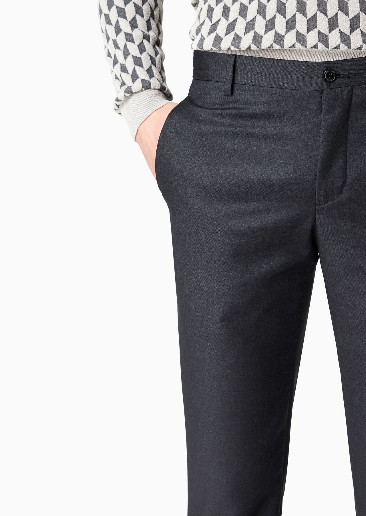 Wool and cashmere gabardine trousers - 11
