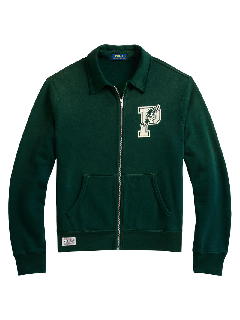Men's Vintage Fleece Logo Zip Jacket - Moss Agate 1