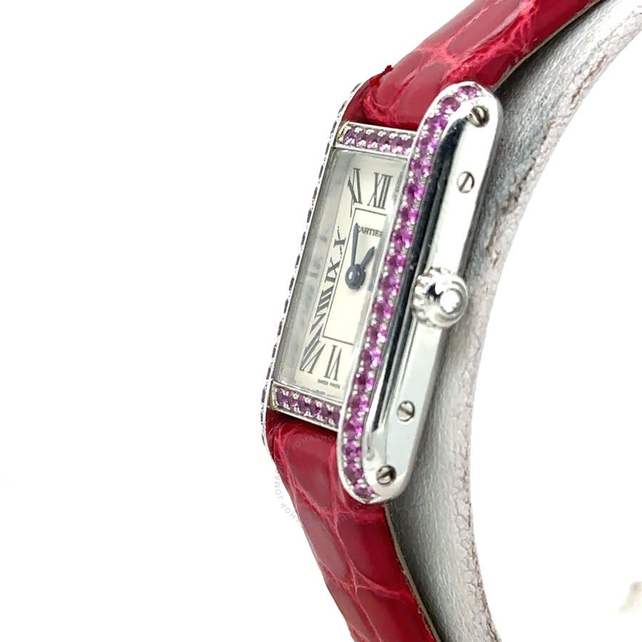 Pre-owned Cartier Tank Allongee Quartz Silver Dial Ladies Watch WB302831 - 4