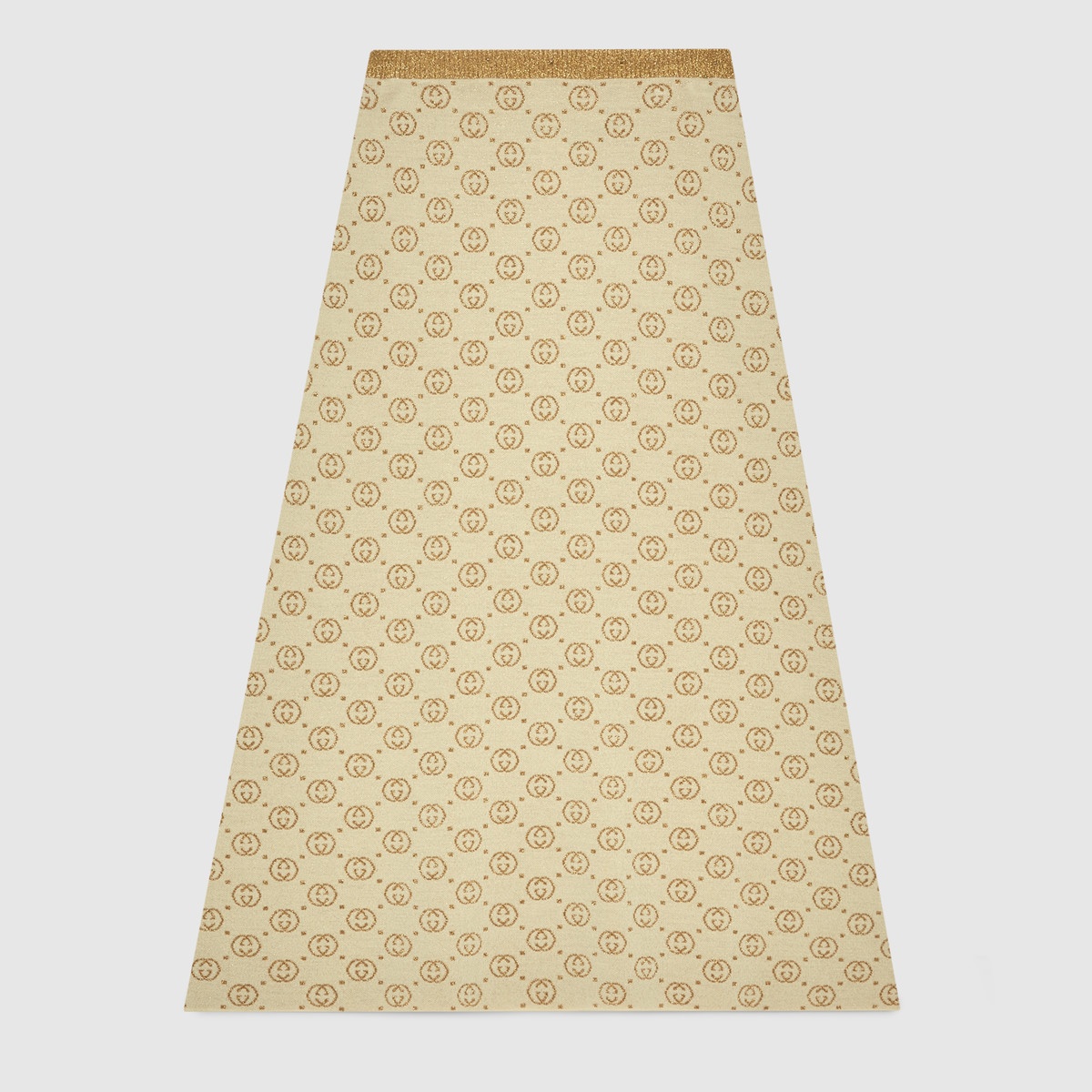 Interlocking G lamé wool skirt - 1