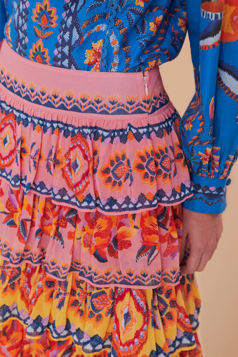 Blue Lucy Floral Ainika Maxi Skirt 5