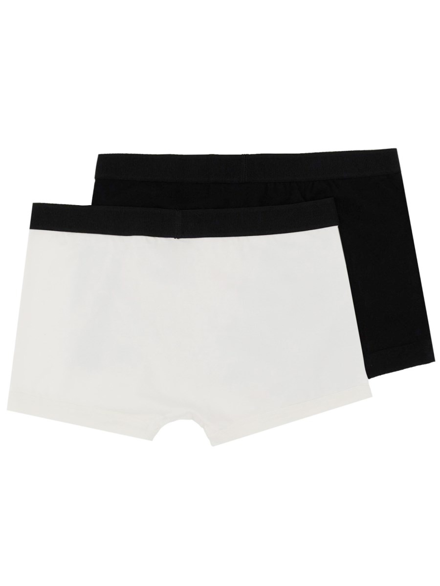 CONFENZIONE DA DUE BOXER IN COTONE CON LOGO - 2