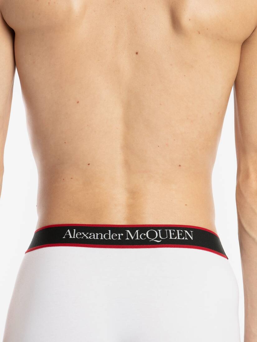 Selvedge Boxers in White/red - 5
