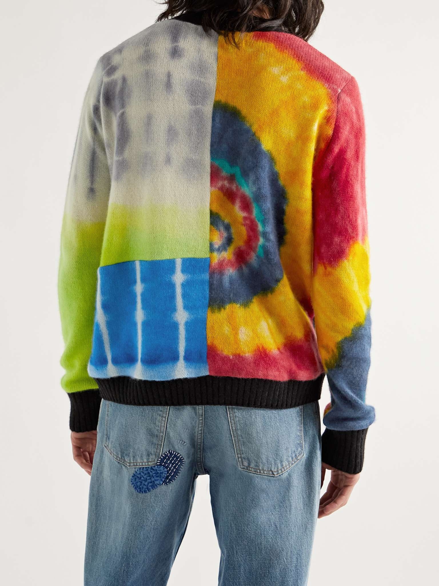 Patchwork Tie-Dyed Cashmere Sweater - 4