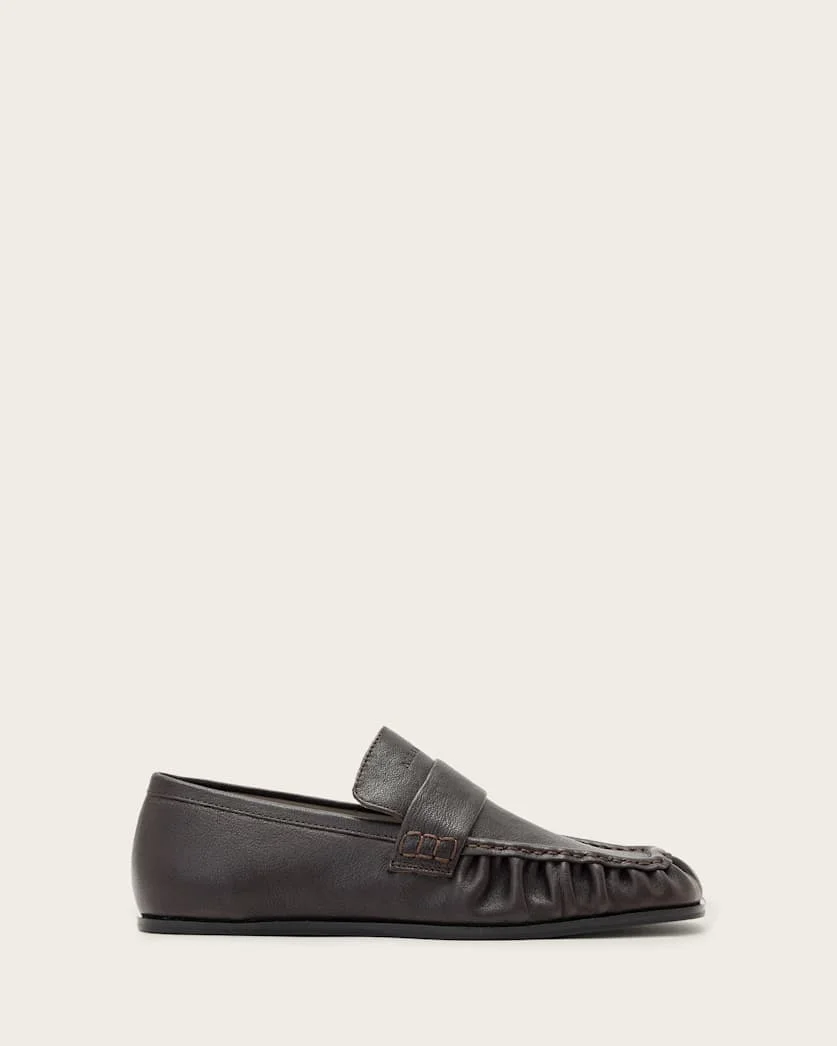 JULIE STUDDED LEATHER LOAFERS - 1