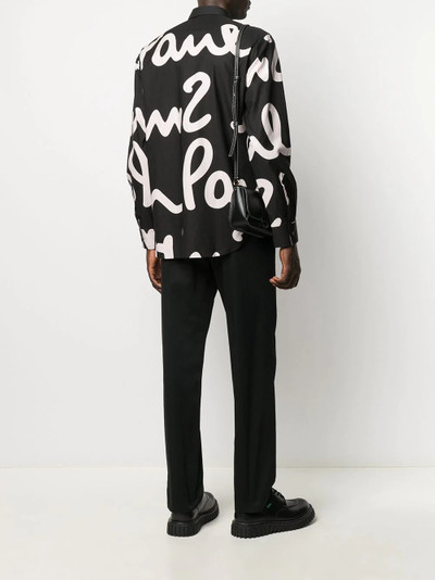 Paul Smith logo print button-up shirt outlook