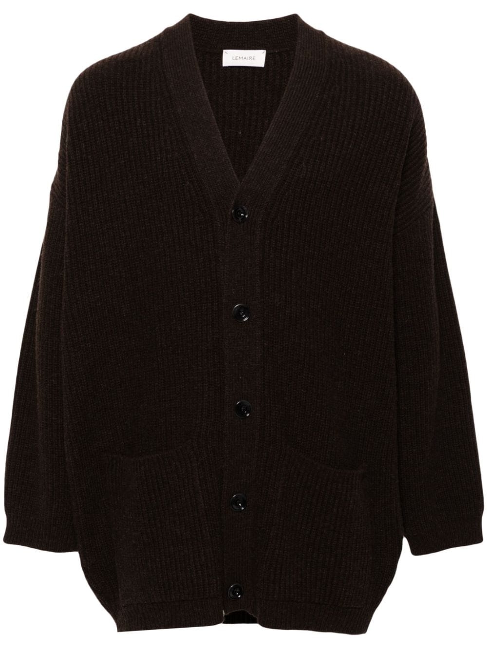 ribbed cardigan - 1