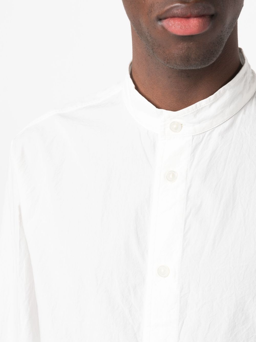pointed-collar cotton shirt - 9