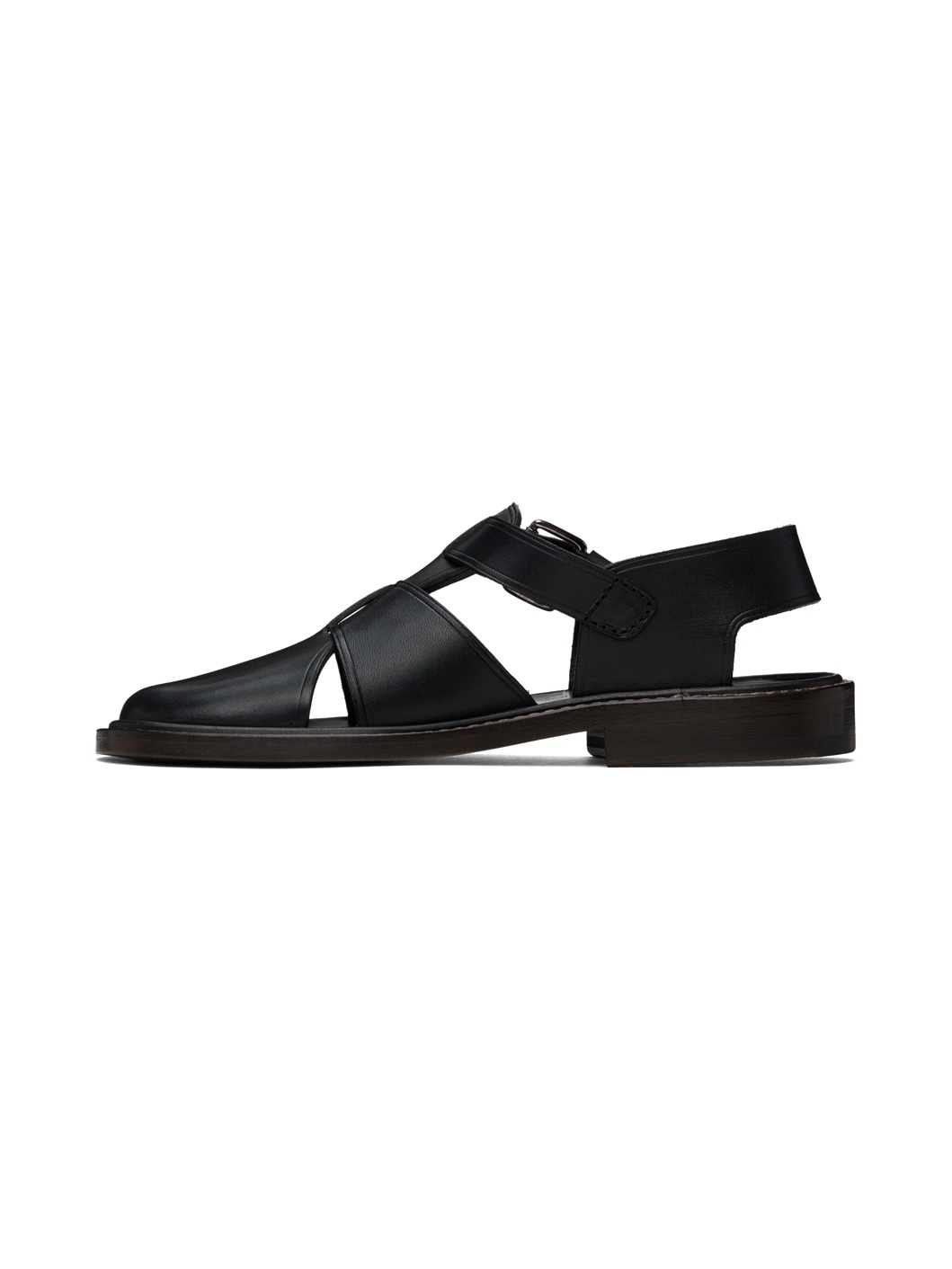 Black Fisherman Sandals - 3