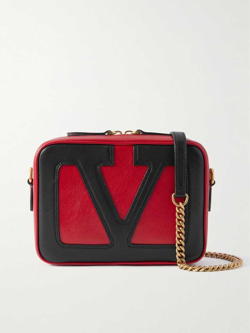 Viva Superstar two-tone leather shoulder bag Red 1