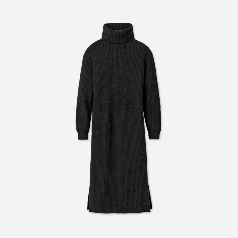® Women's Atlie Turtleneck Rib Dress Tops in Black - 1