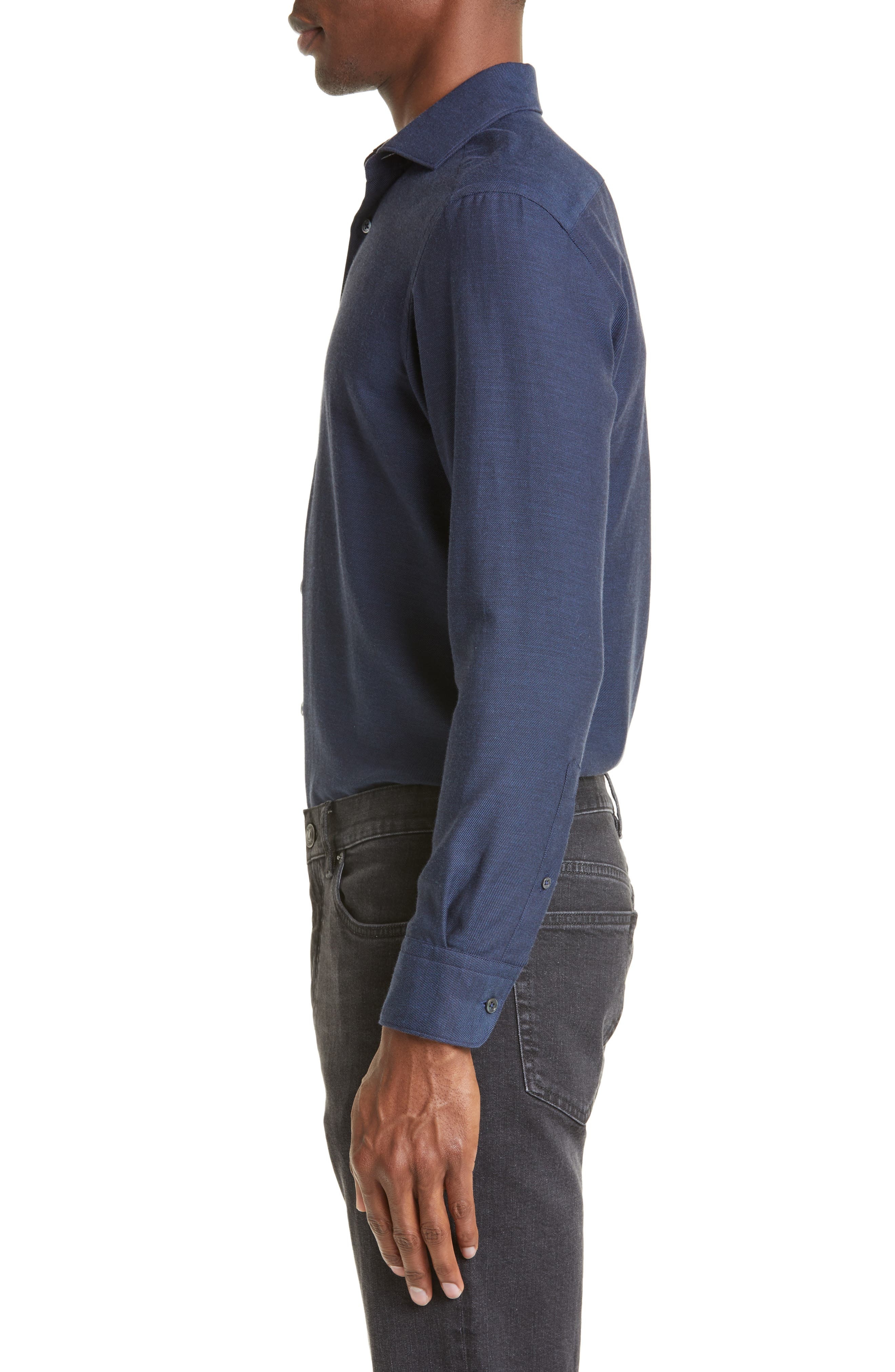Cashco Cotton & Cashmere Button-Up Shirt - 3
