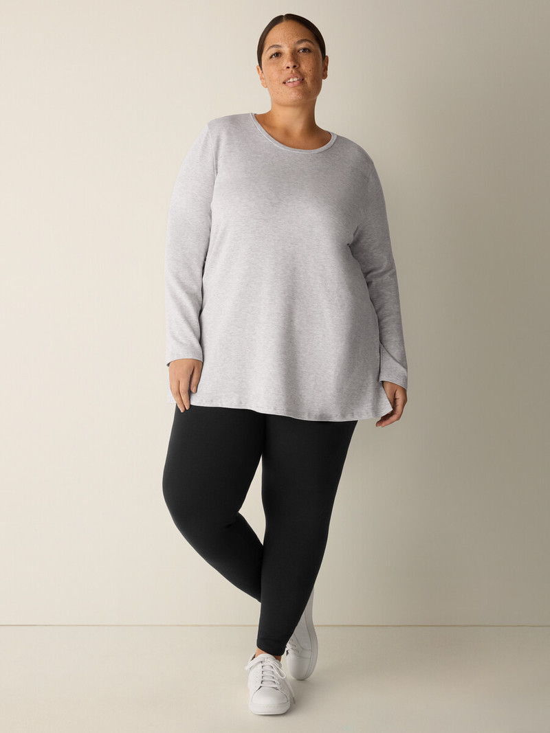Striped Cozy Brushed Terry Long Top 6