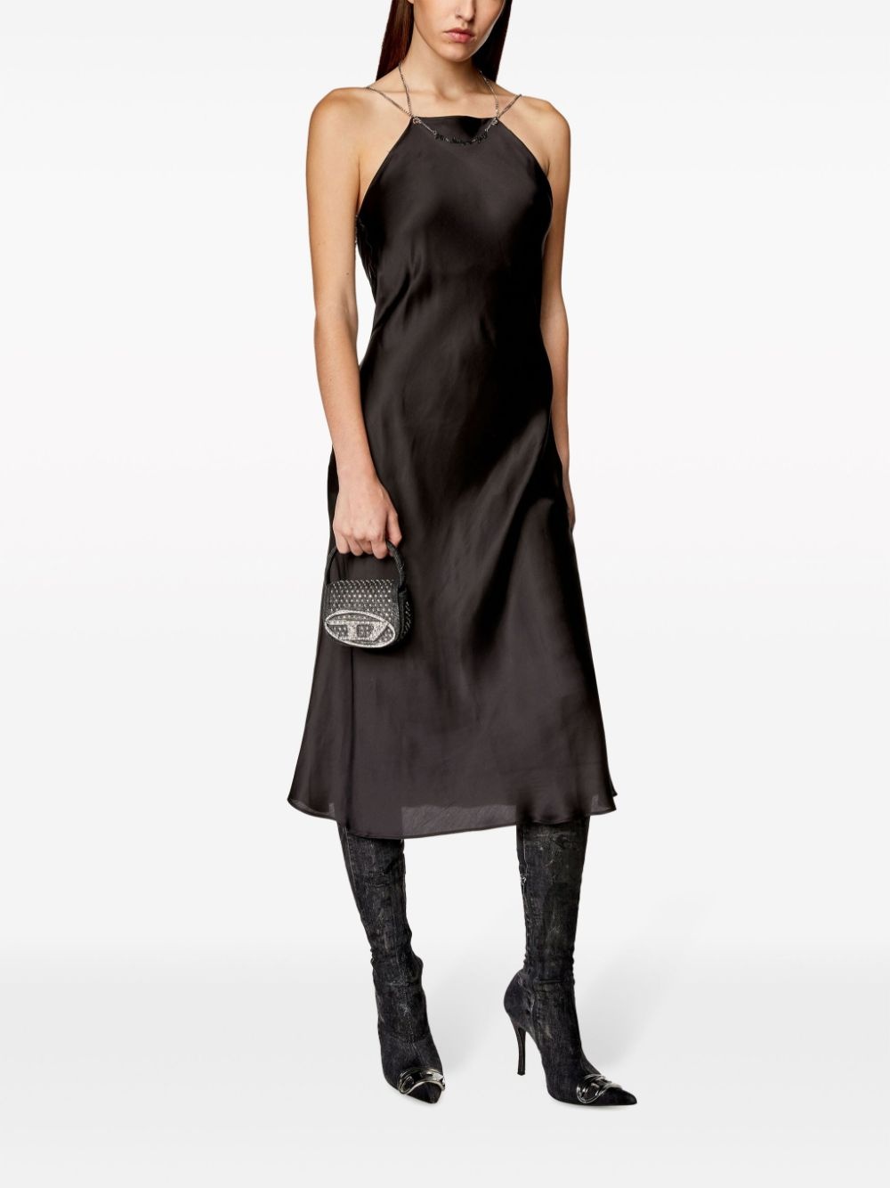 D-Eliz satin midi dress - 2