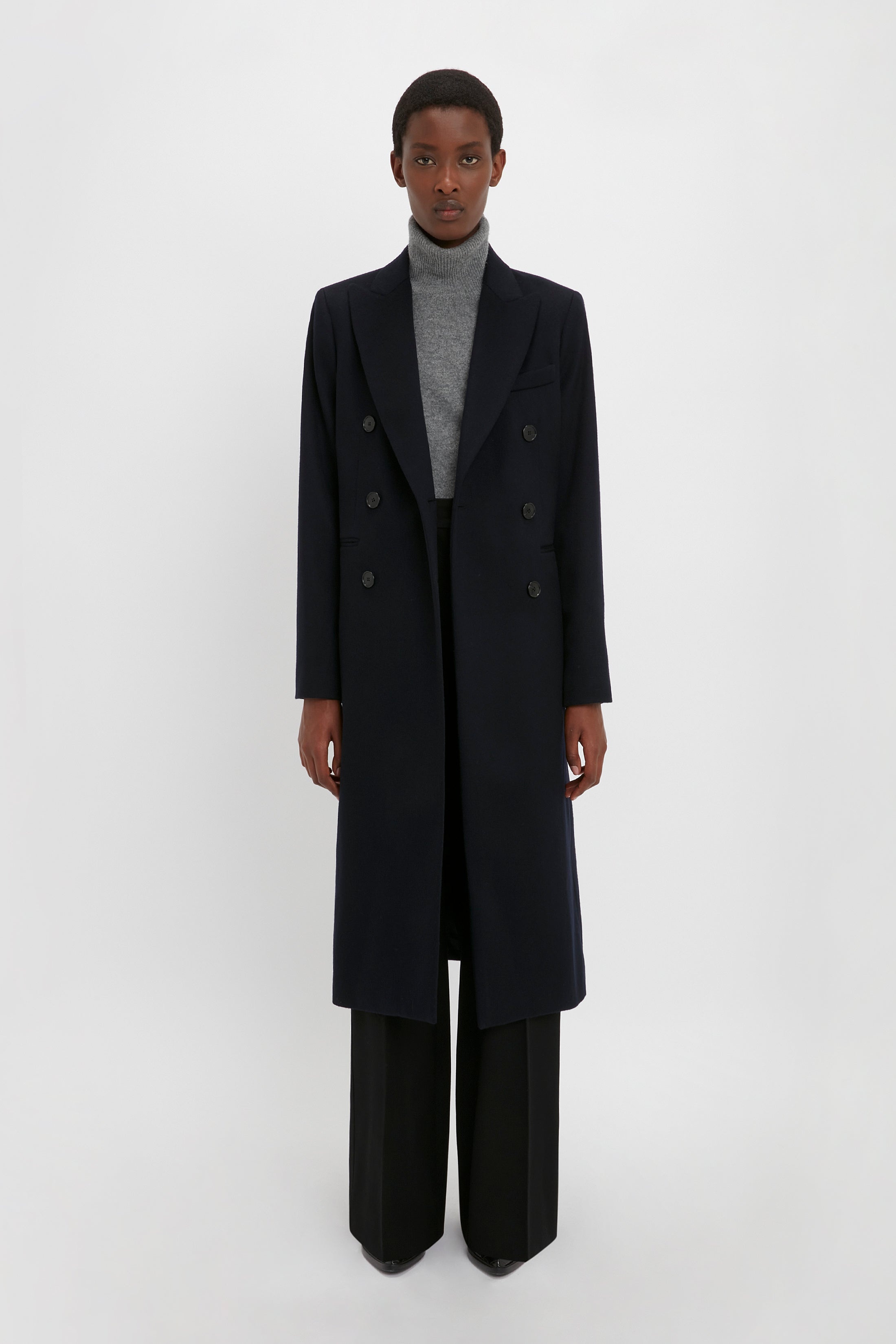 Tailored Slim Coat In Midnight - 2
