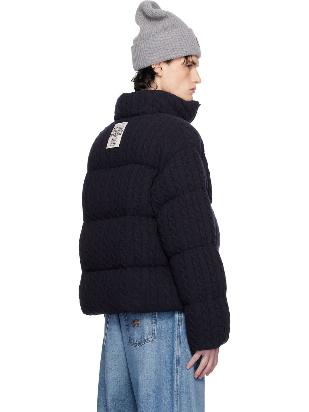 Moncler x Palm Angels Navy Austru Down Jacket - 3
