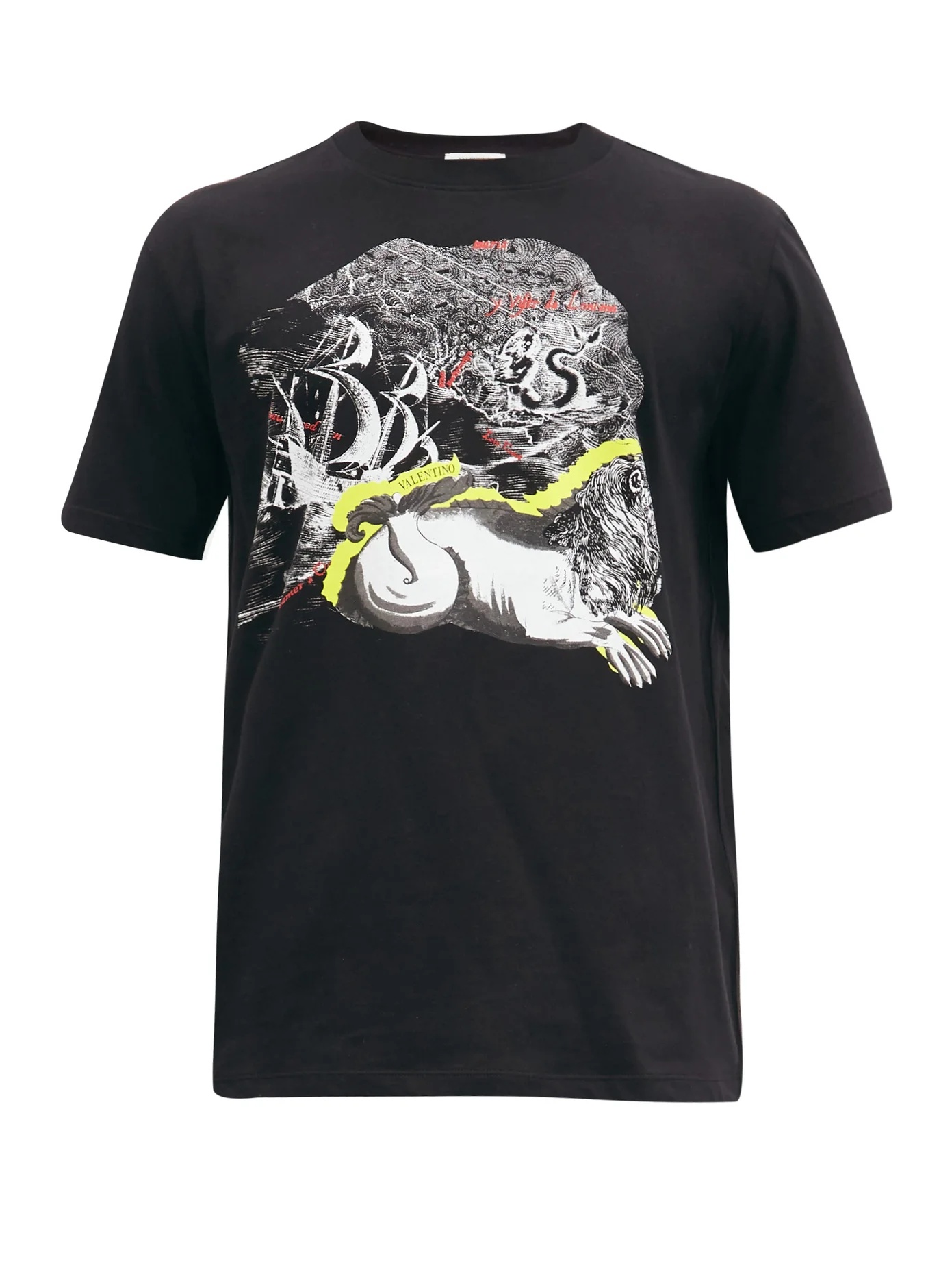 Lion-print cotton-jersey T-shirt - 1