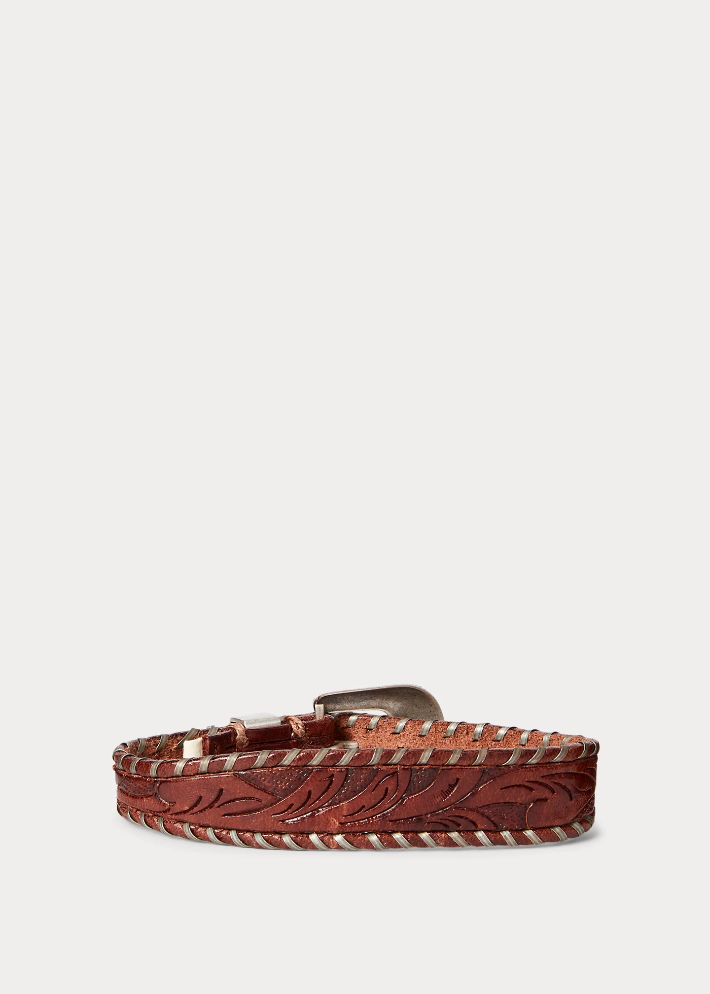 Hand-Tooled Leather Bracelet - 2
