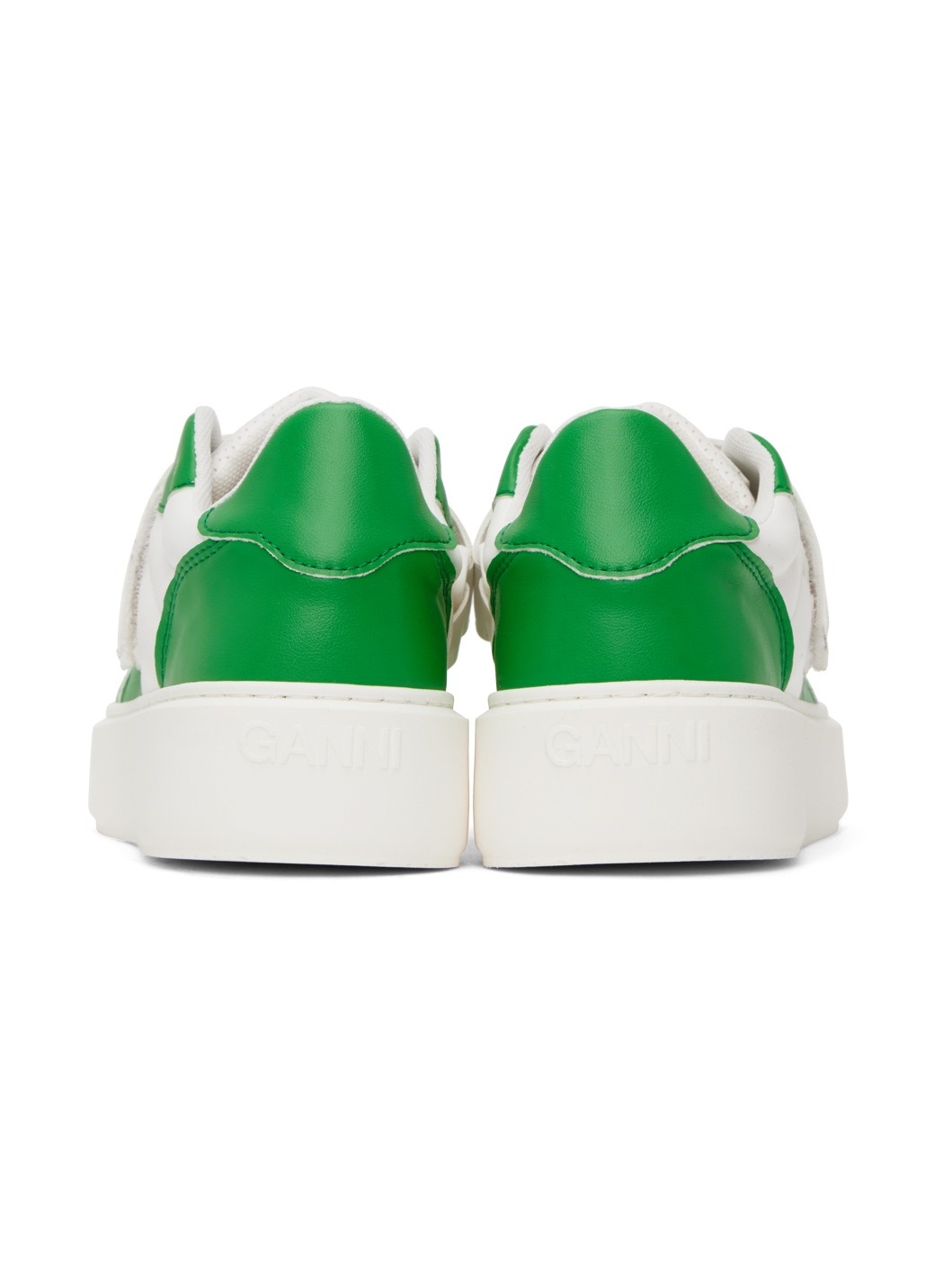 Green & White Sporty Sneakers - 2
