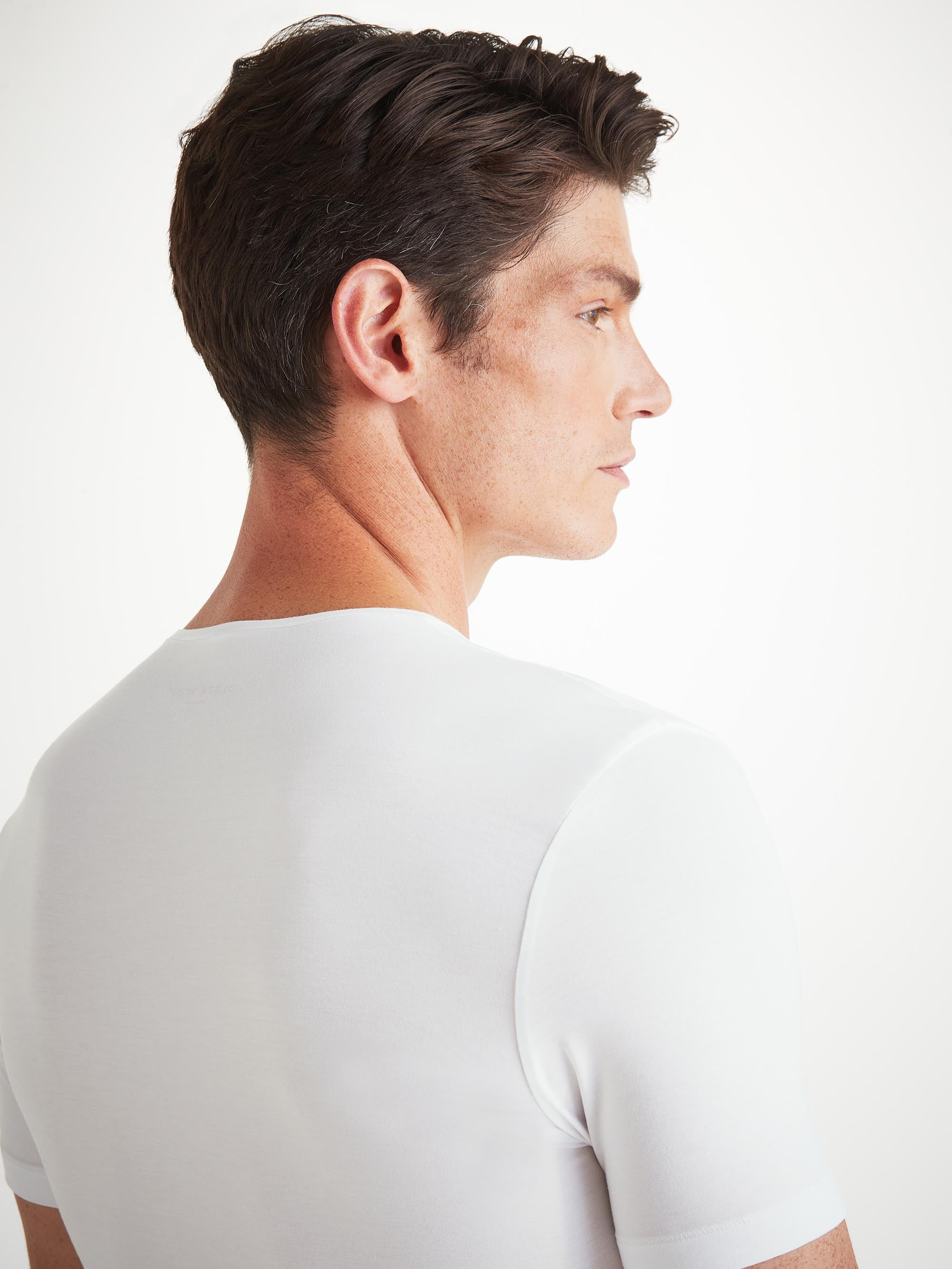Men's Underwear V-Neck T-Shirt Alex Micro Modal Stretch White - 6