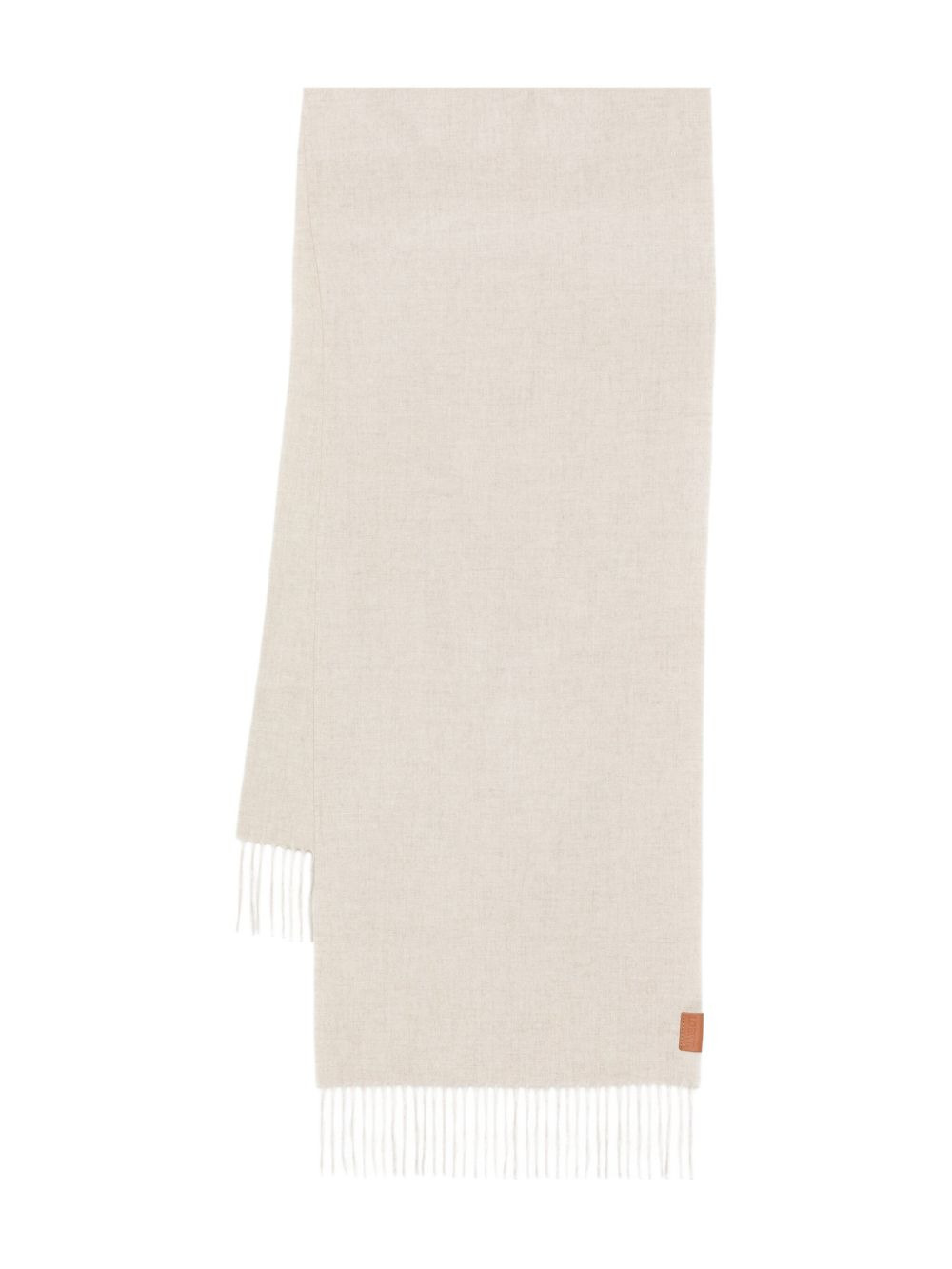 fringed cashmere scarf - 1