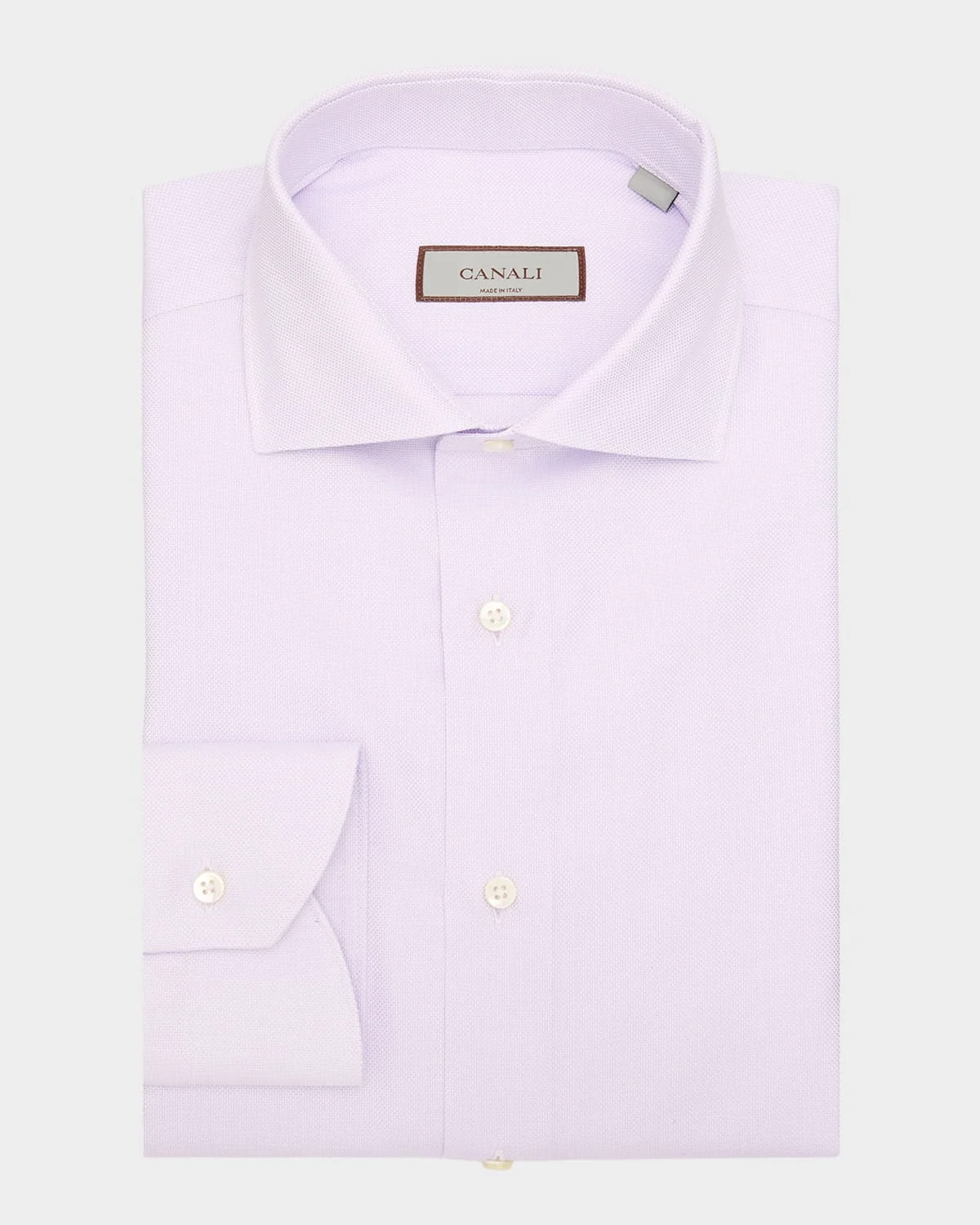 Men's Solid Cotton Dobby Dress Shirt - 1