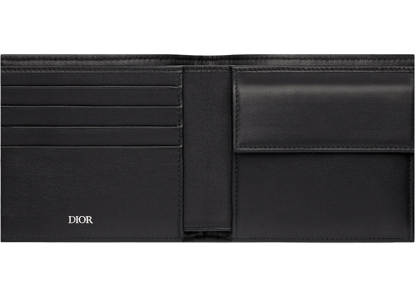 Dior Compact Wallet Beige and Black Dior Oblique Jacquard - 2