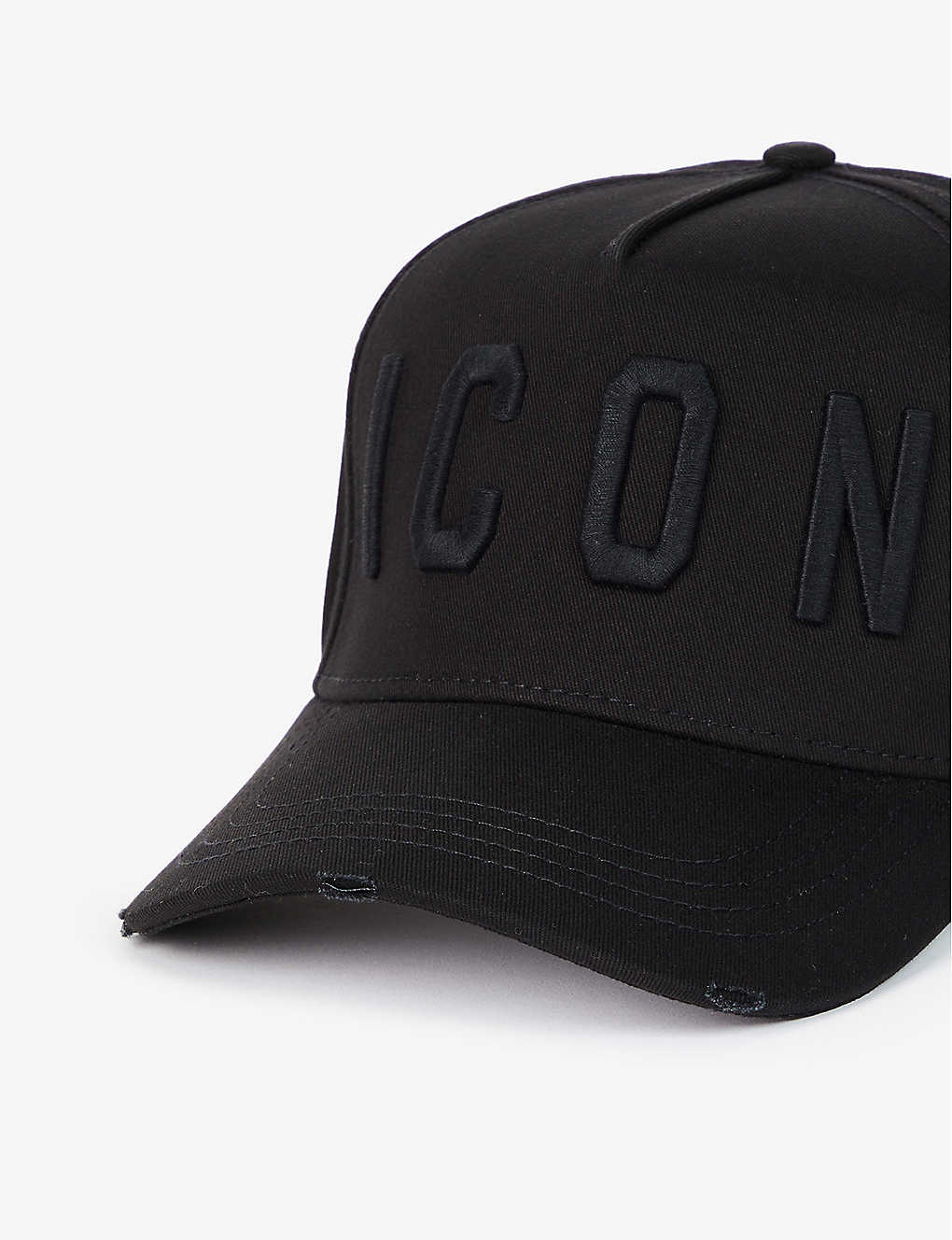 Icon-embroidered cotton baseball cap - 2