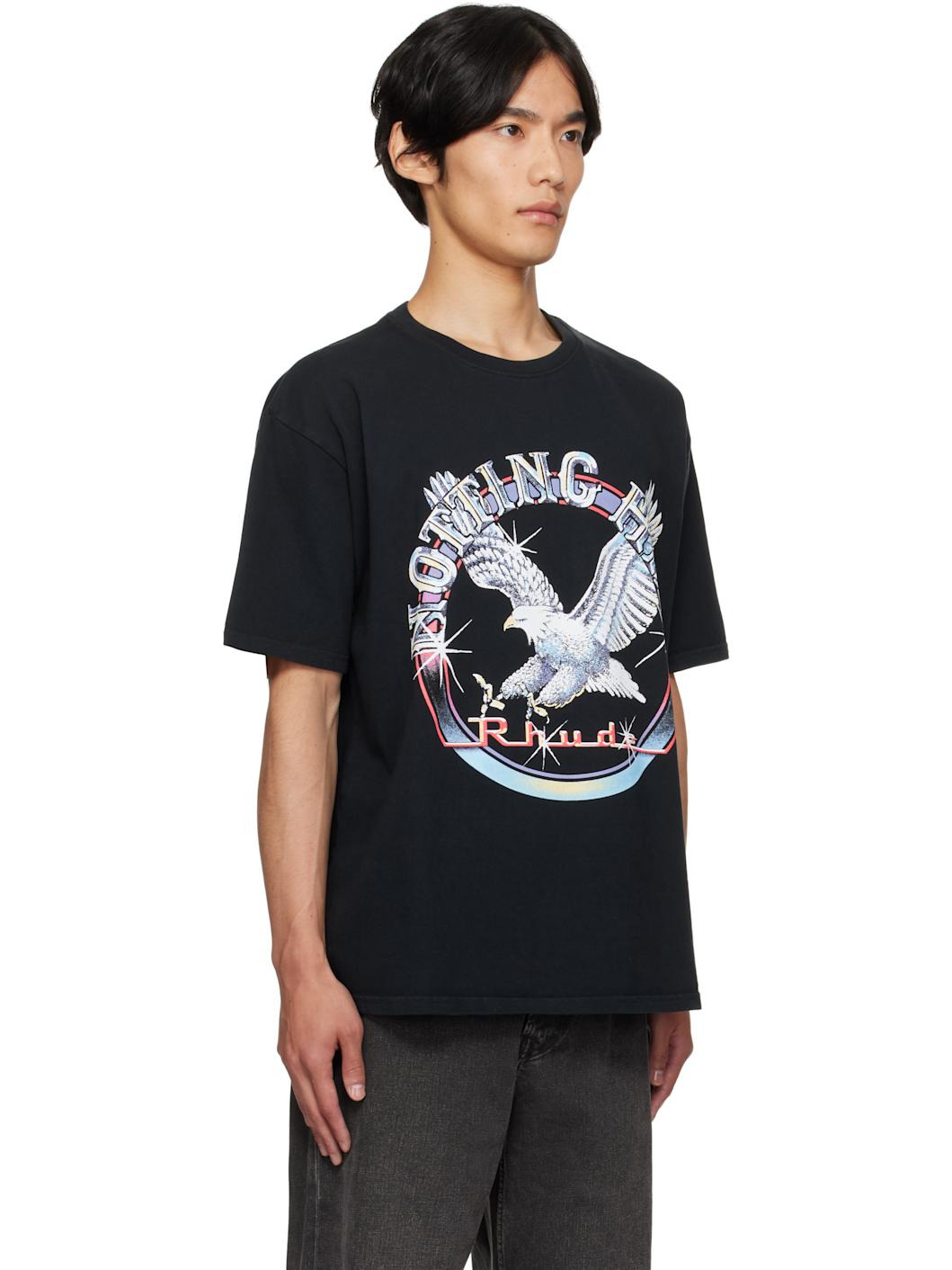 Black 'Notting Hill' Eagle T-shirt - 2