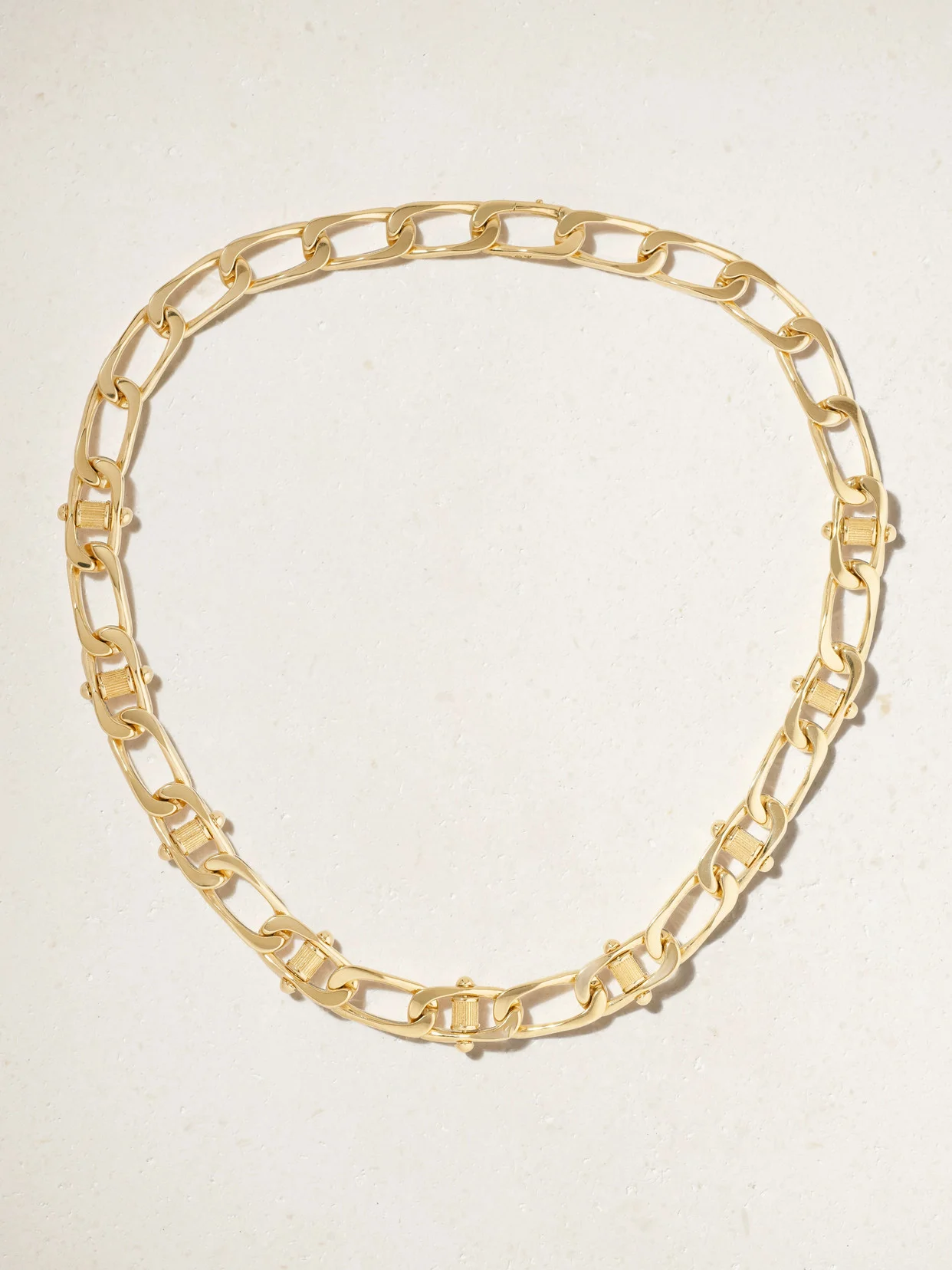 Pierced Curb 18-karat Gold Necklace - 1