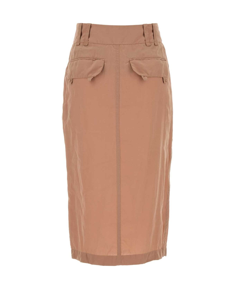 SAINT LAURENT Skin Pink Crepe Skirt outlook