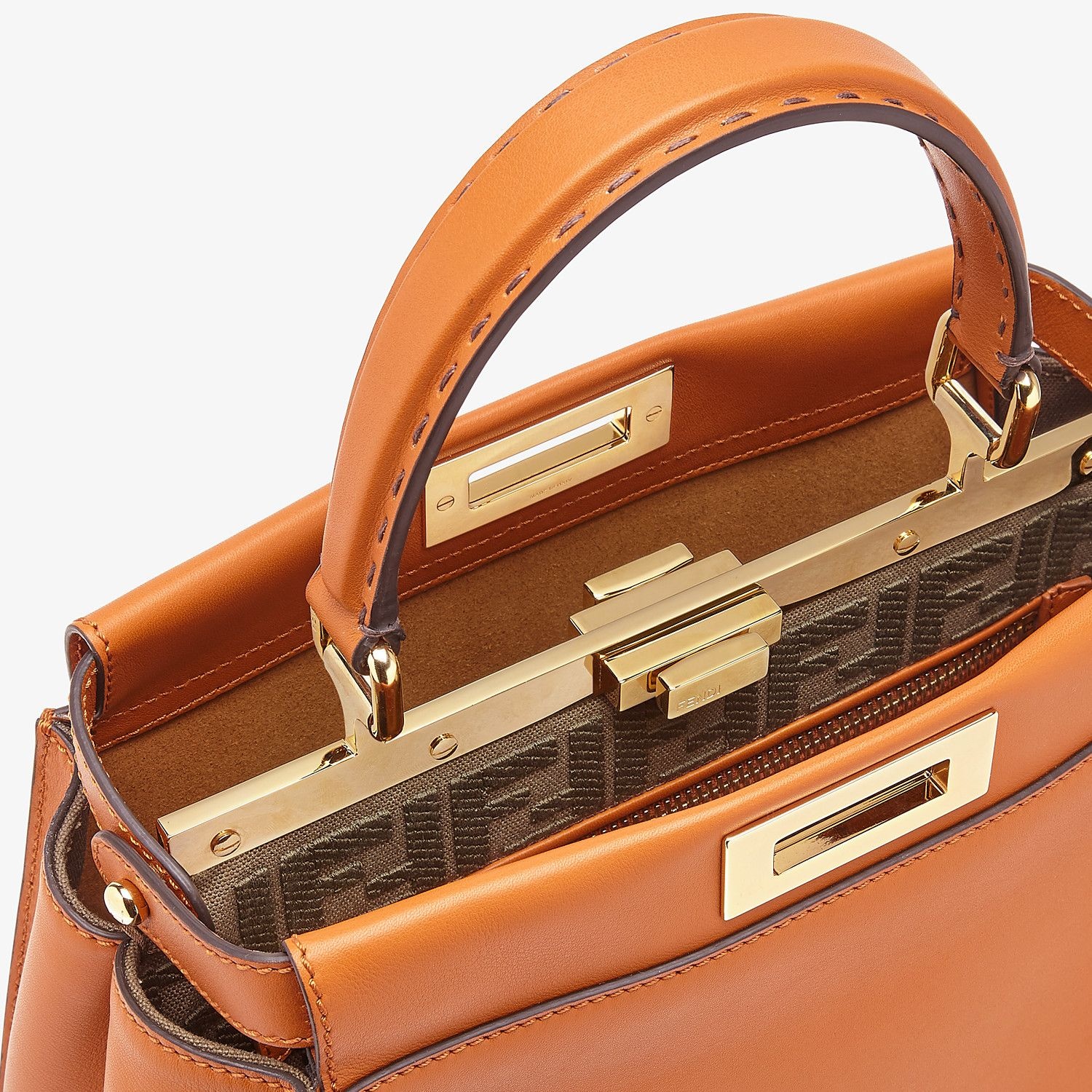 Brown leather bag - 6