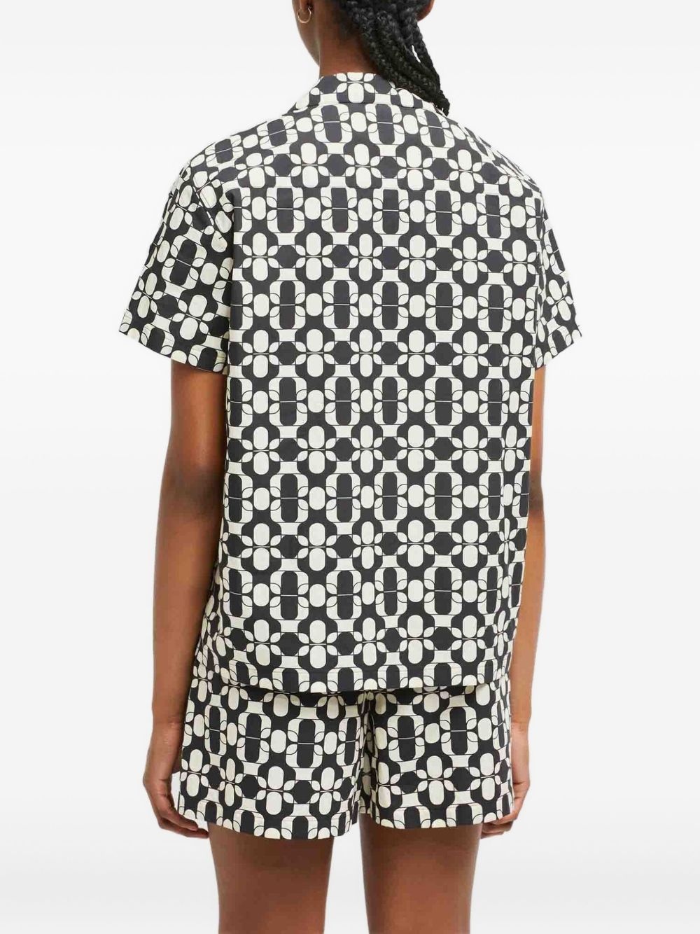 geometric-print cotton shirt - 4