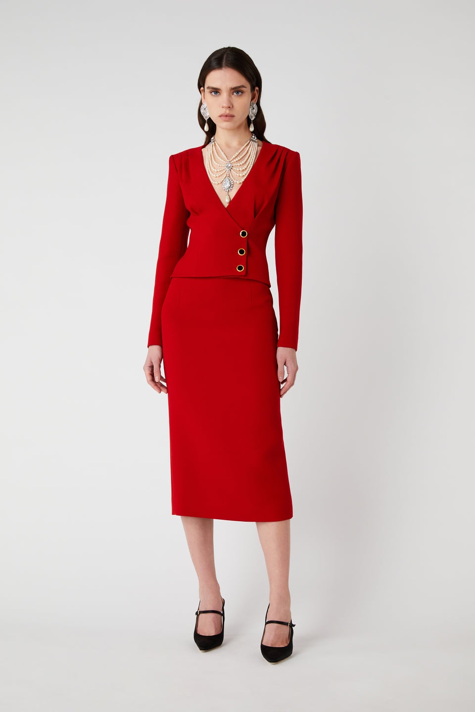 WOOL MIDI SKIRT - 4