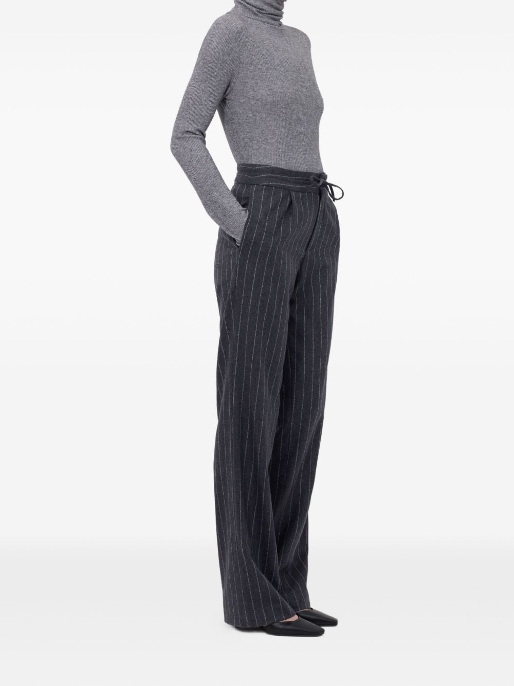 Lizzie pinstripe pleated trousers - 3