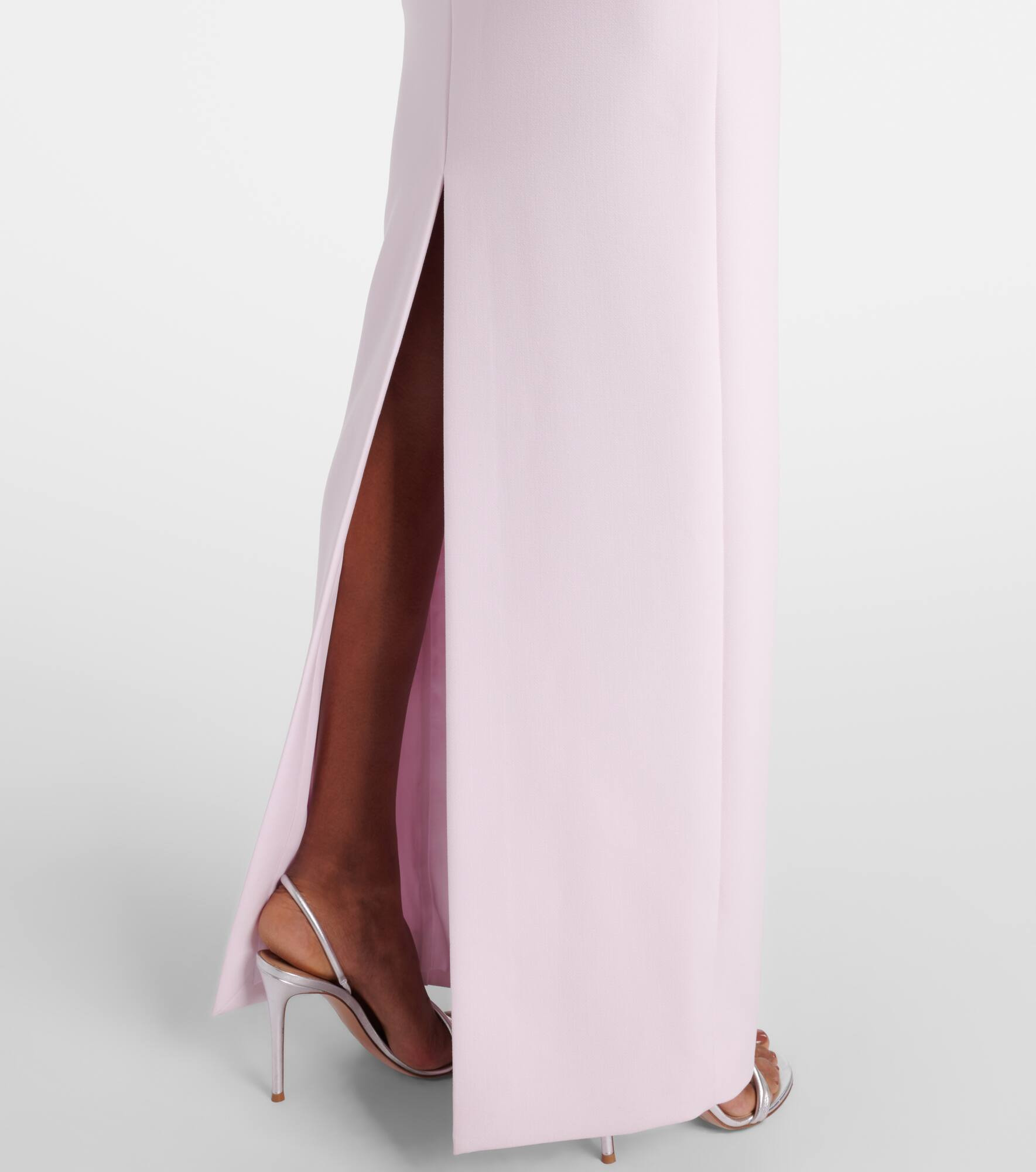 Floral-appliqué gathered gown - 6