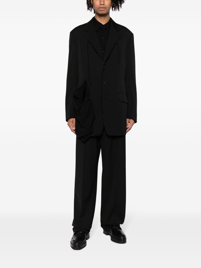 Yohji Yamamoto notched-lapels wool blazer outlook
