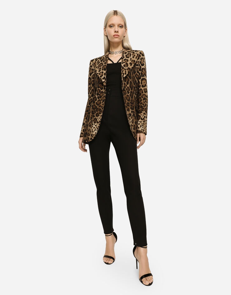 Leopard-print wool Turlington jacket - 5