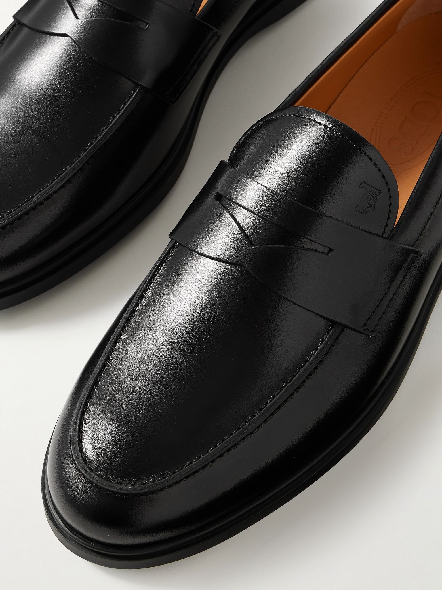 Gomma Leather Penny Loafers Black - 5