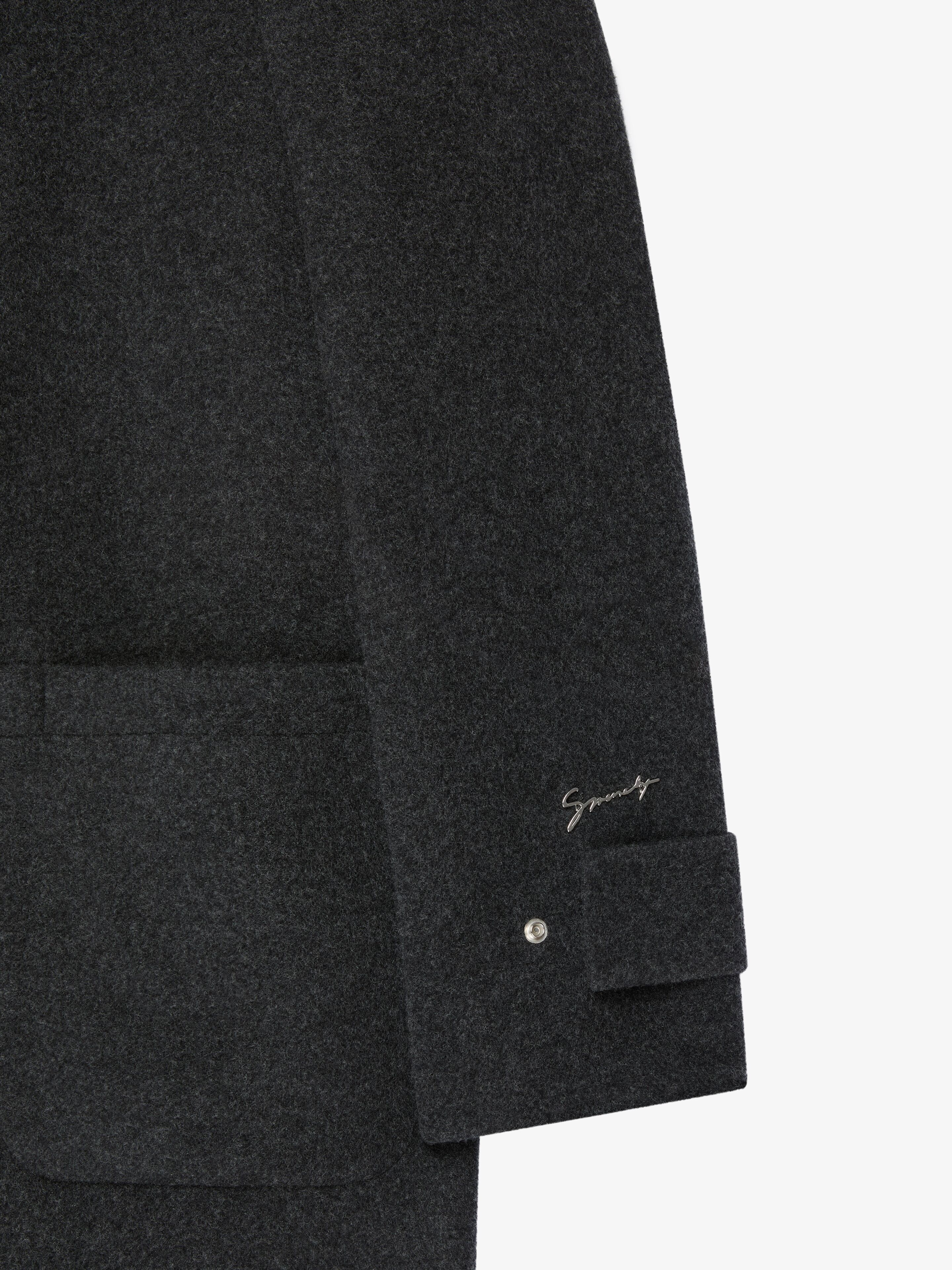 COAT IN DOUBLE FACE WOOL AND MONOGRAM 72 JACQUARD - 2