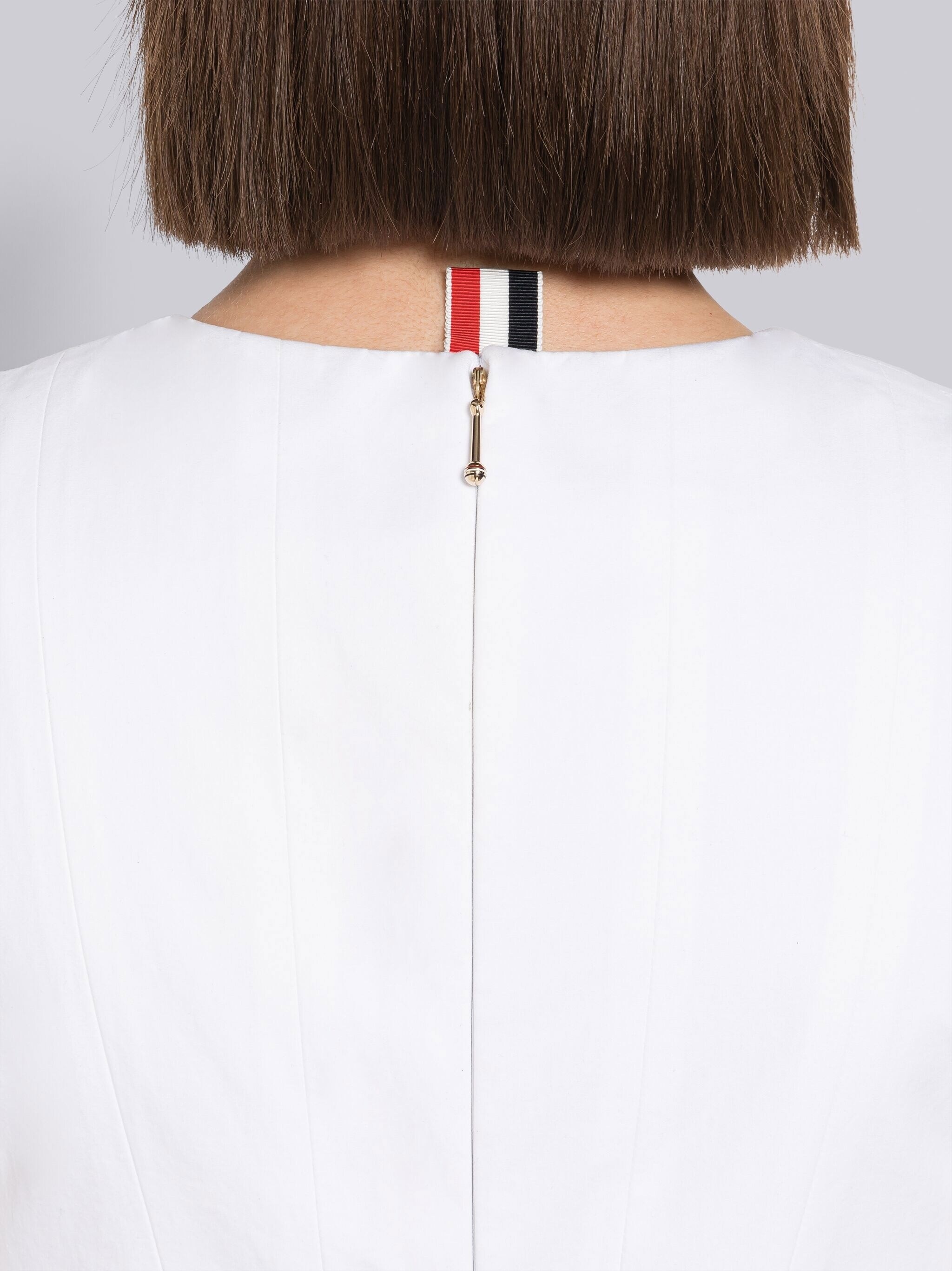 Poplin Gabardine Narrow Pleated Dress - 5