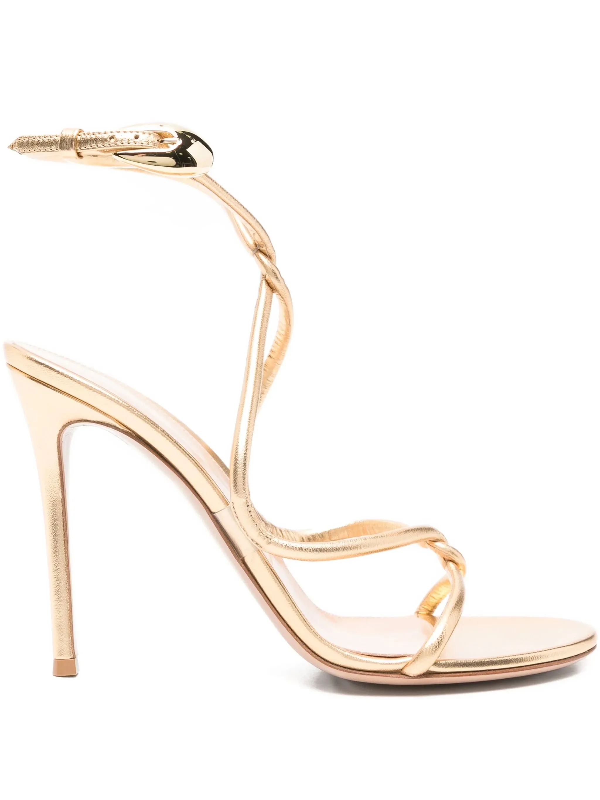 105mm strappy leather sandals - 1