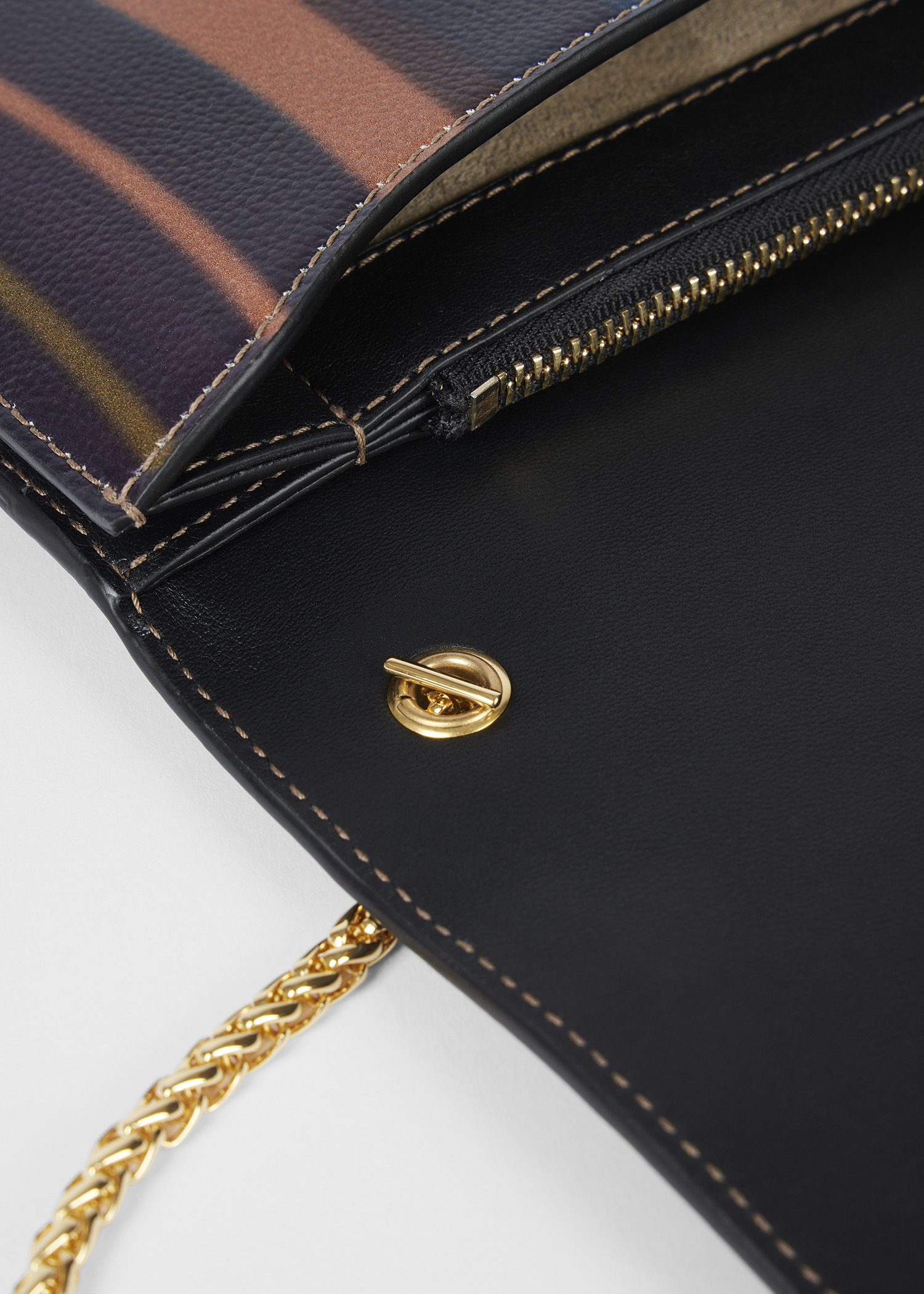 Women's 'Midnight Swirl' Leather Pouch Bag - 6