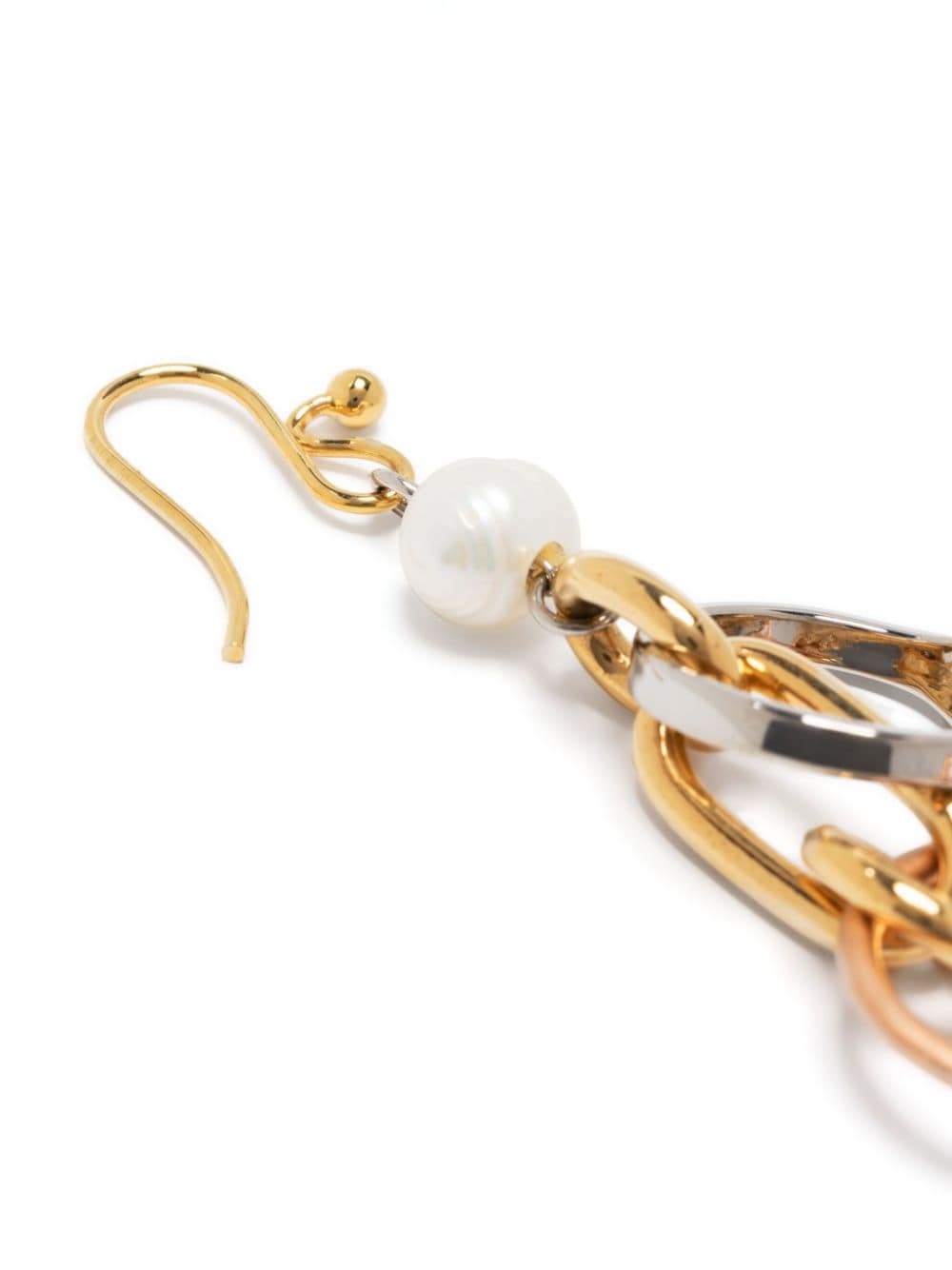 embellished-ring pearl earrings - 3
