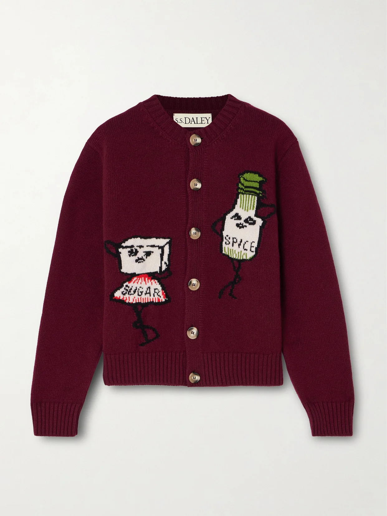 Sugar & Spice Intarsia Wool Cardigan - 1