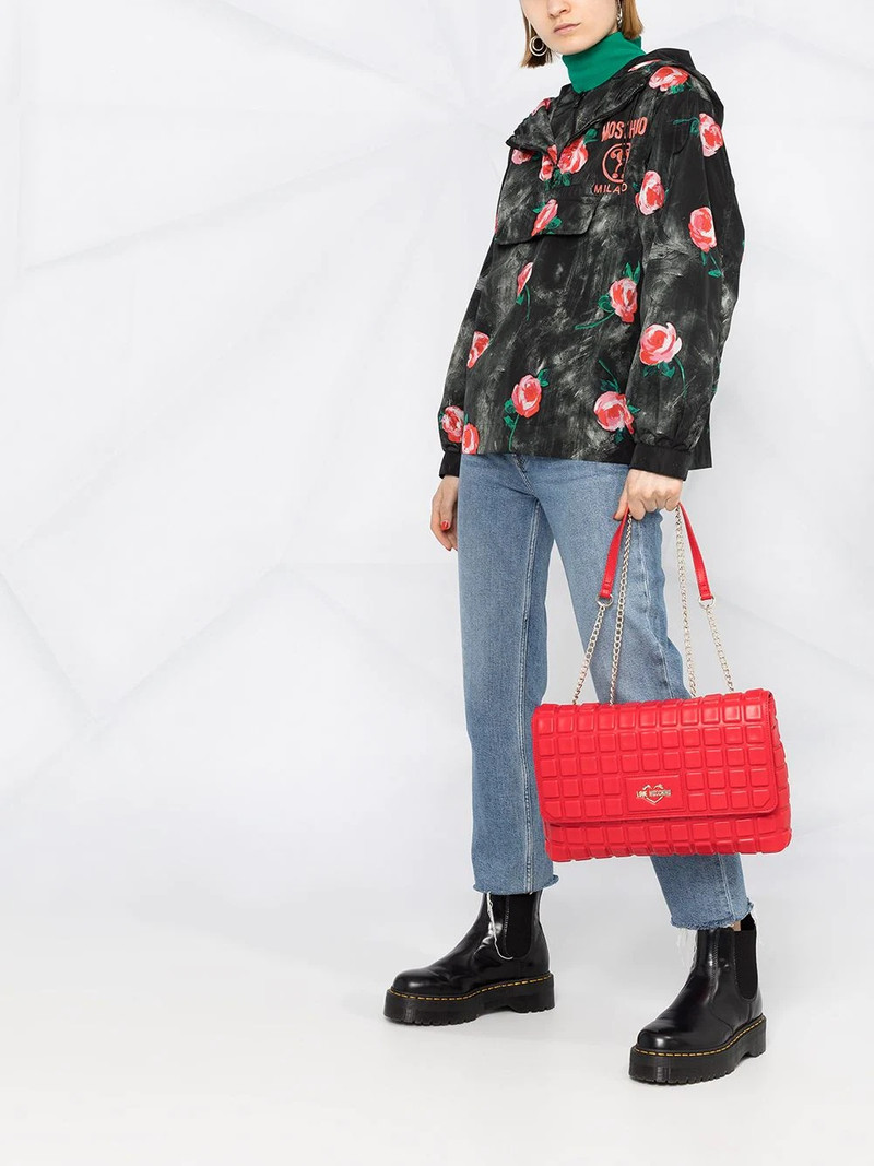 rose pattern hooded winbreaker 6
